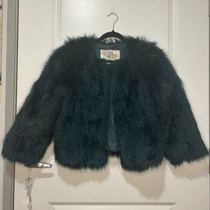 Stunning Kimchi Blue Faux Fur Coat in Royal Blue - SM